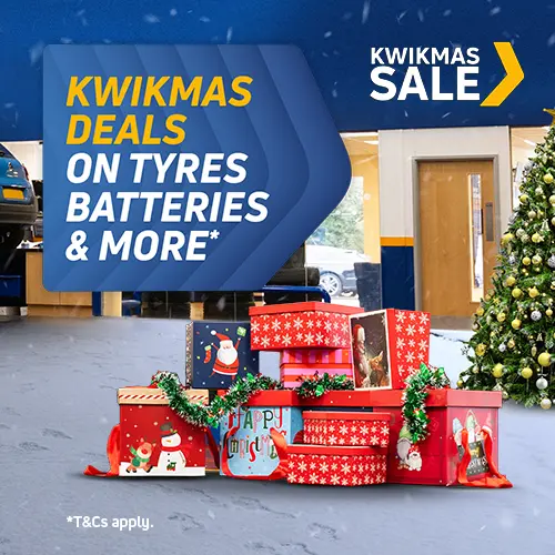 Grab a bargain in our Kwikmas Sale including up to 20% off on selected tyres! 