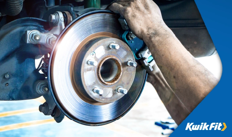 brake hub and pad repaired by mechanic