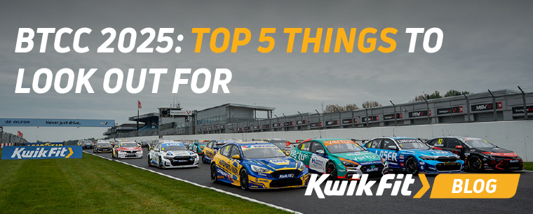 The 2025 BTCC competitors lined up in rows of 3