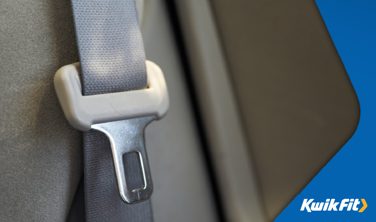 seatbelt buckle in a car