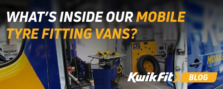 Inside our mobile tyre fitting van
